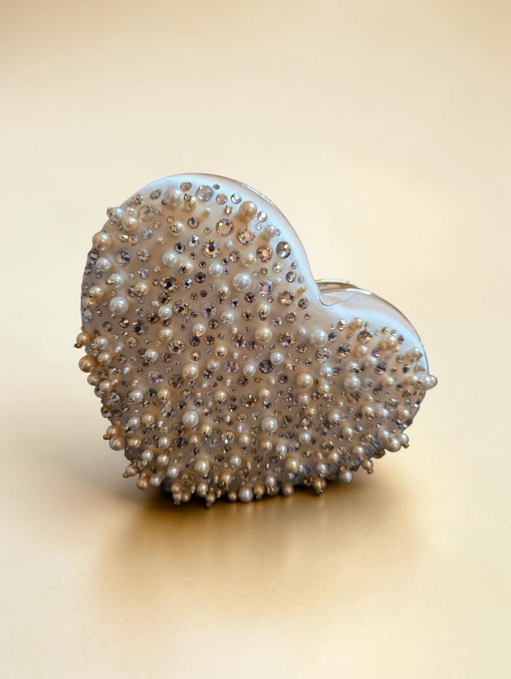 Kate spade Pearl and Crystal Heart clutch  - Ivory Pearl